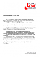 Communiqué de France Lyme suite au verdict du procès Schaller-Christophe