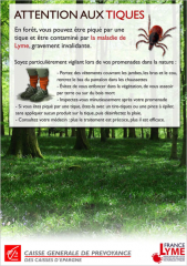 Panneau signalétique Forêts - France Lyme/ CGP Caisses d'Epargne 2015