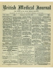 English: Saturday, June 29, 1895 edition of the British Medical Journal Source : www.ncbi.nlm.nih.gov