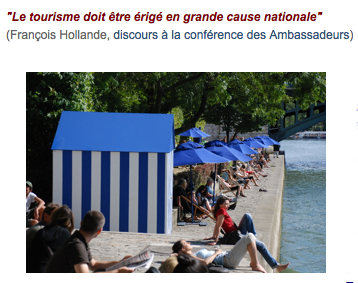 Le Tourisme, Grande cause nationale (Président F. Hollande)