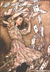 Sous les cartes, Arthur Rackham 1907, Alice's Adventures in Wonderland, L. Caroll, 1865
